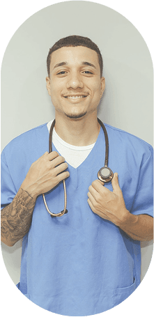Female doctor with hijab and stethoscope