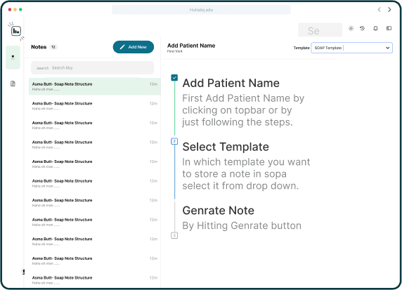 Feature interface mockup